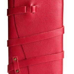 PORTLAND LEATHER WRAP NOTEBOOK IN BURGUNDY